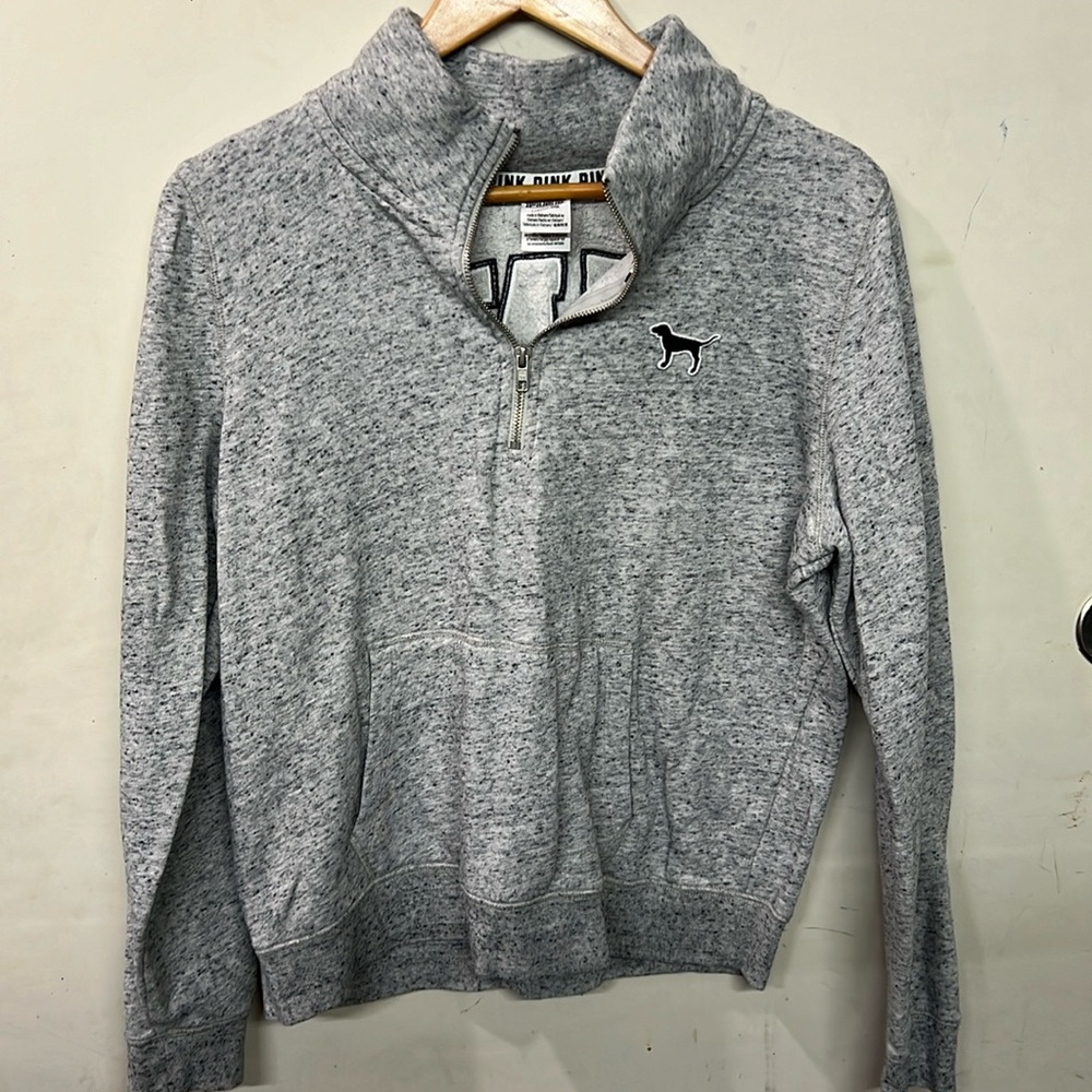 Pink Victoria Secret’s half zip sweater